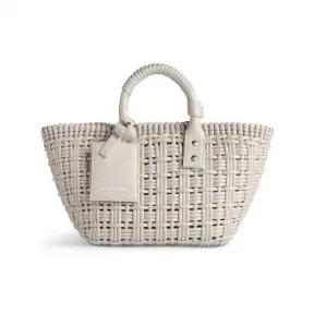 巴黎世家/Balenciaga Bistro加小号肩带提篮包 为 所有 在 米白 671342-2AAFX-9990