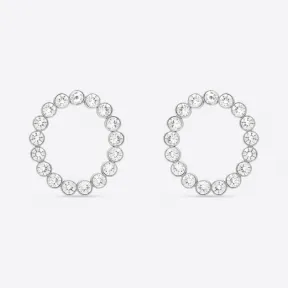 巴黎世家/Balenciaga 女士银色圆点椭圆耳环 674739TZ51S1407