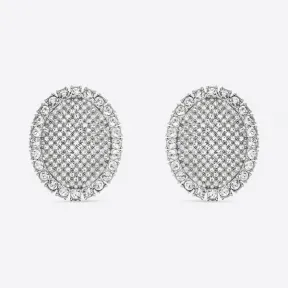 巴黎世家/Balenciaga 女士 Spark 椭圆形银色耳环 674916TZ50I1407