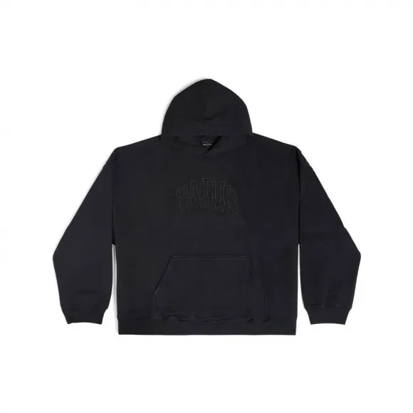 巴黎世家/Balenciaga Cities Paris Hoodie Oversized连帽卫衣 在 黑 674986-TLVL8-1069