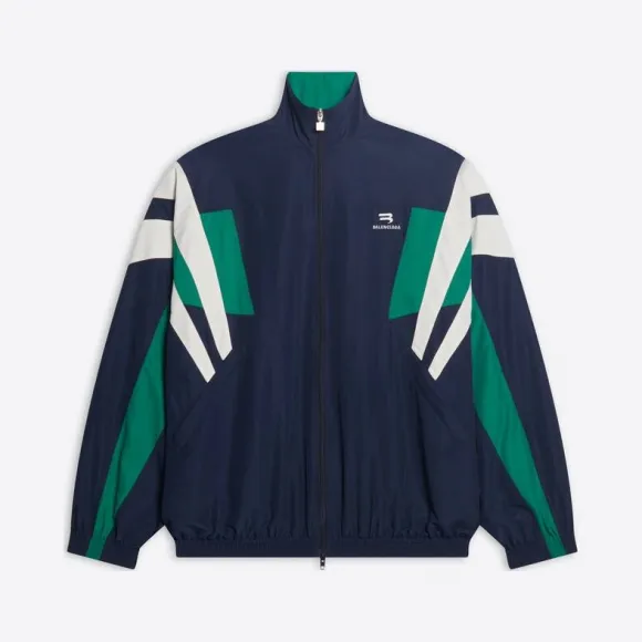 巴黎世家/Balenciaga 男士蓝色运动型B 运动服夹克675464TKO484063-小
