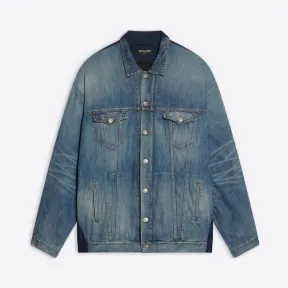 巴黎世家/Balenciaga 女式赞助商蓝色补丁运动服夹克 678344TIW350325