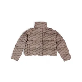 巴黎世家/Balenciaga Bb Monogram Puffer 大衣 为 所有 在 米色 681883-TML33-9378