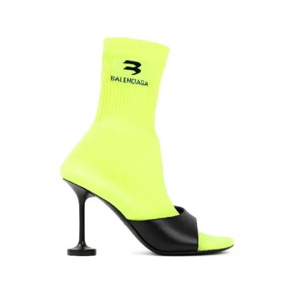 巴黎世家/Balenciaga 黑色/黄色 100% 小牛皮 / 100% 纺织品 及踝靴 694491WA72O1070
