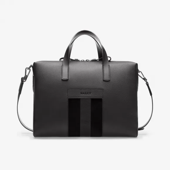 巴利/Bally 炭灰色皮革商务包 6214167