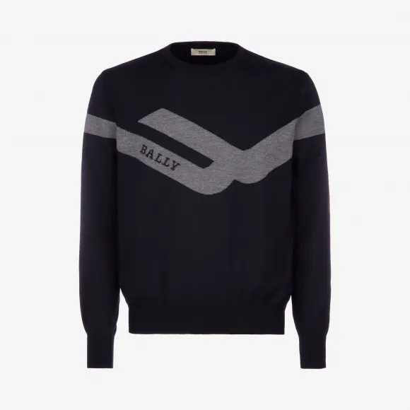 巴利/Bally 墨蓝色羊毛针织套衫 6227248