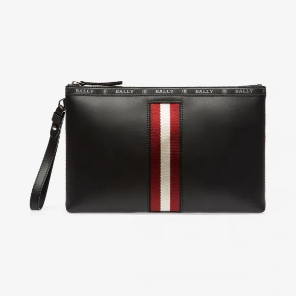 巴利/Bally 黑色皮革手拿包 6227997