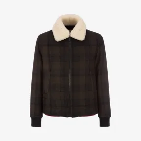 巴利/Bally 军装棕羊毛/高科技尼龙混纺短外套 6229268