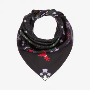 巴利/Bally 墨蓝色真丝大方巾 6229350