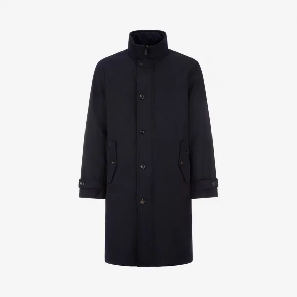 巴利/Bally 墨蓝色高科技羊毛风衣 6229544