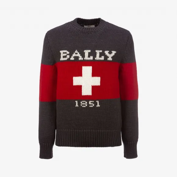 巴利/Bally 灰色羊毛混纺毛衣 6229600