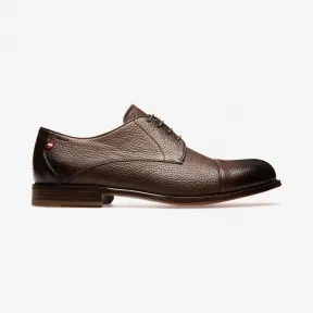 巴利/Bally 男士棕色粒面小牛皮德比鞋 6231328