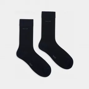 巴利/Bally 男士海军蓝混棉袜 6233638