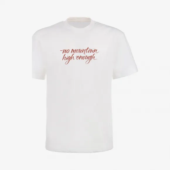 巴利/Bally 白色中性纯棉 “No Mountain High Enough” T 恤 6233683