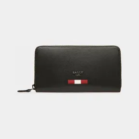巴利/Bally Balen 黑色再生皮革旅行钱包 6238963