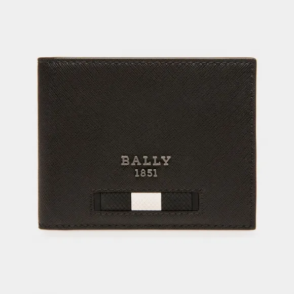 巴利/Bally 男士黑色 Bevye 再生皮革钱包 6238964