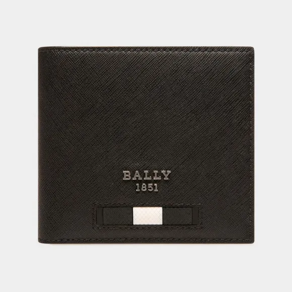 巴利/Bally 男士黑色 Brasai 再生皮革钱包 6238968