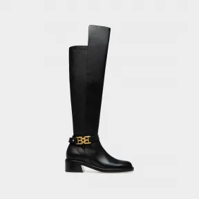 巴利/Bally 女式黑色 Eloire 皮革长靴 6301561