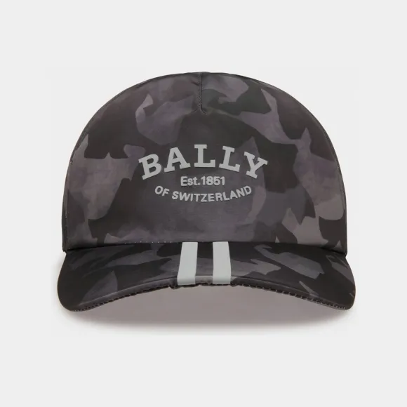 巴利/Bally 男士黑色再生涤纶 Baeball 帽子 6301775