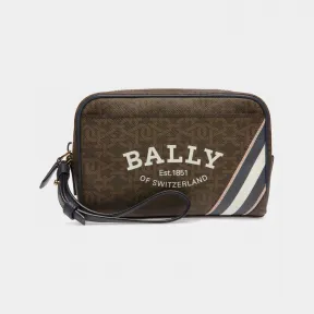 巴利/Bally 女士 Cedy 手拿包，棕色和 Midnight Tpu 6301934