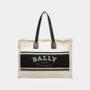 巴利/Bally 女士 Crystallia 自然色和黑色宽帆布手提袋 6302813