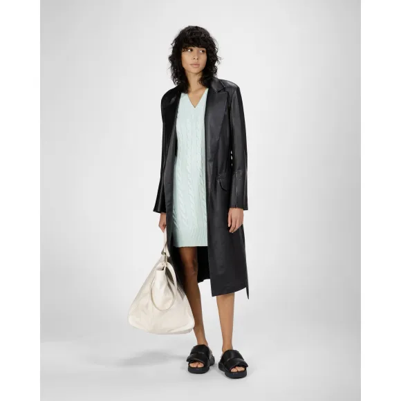 巴利/Bally 女式浅蓝色棉质绞花针织连衣裙 6303844