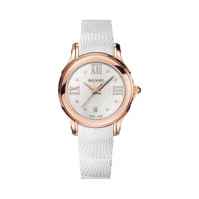 宝曼/Balmain Éria Lady Round 精钢镀玫瑰金 石英机芯 女表 B1859.22.82