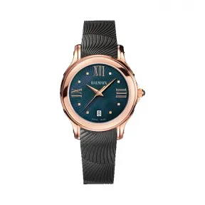 宝曼/Balmain Éria Lady Round 精钢镀玫瑰金 石英机芯 女表 B1859.32.62