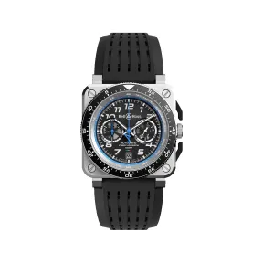 柏莱士/Bell&ross Instruments 系列 42MM 磨砂和抛光精钢 自动机械机芯 男表 BR0394-A521-SRB