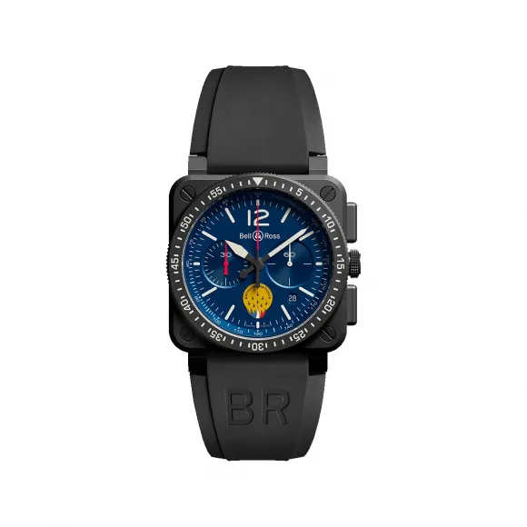 柏莱士/Bell&ross Instruments 系列 42MM 亚光黑色陶瓷 自动机械机芯 男表 BR0394-PAF1-CE-SRB