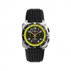 柏莱士/Bell&ross Instruments 系列 42MM 缎光修饰的抛光精钢 自动机械机芯 男表 BR0394-RS19-SRB