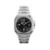 柏莱士/Bell&ross Instruments 系列 40MM 磨砂与抛光精钢 镶钻 自动机械机芯 男表 BR05A-BL-STFLD-SFD