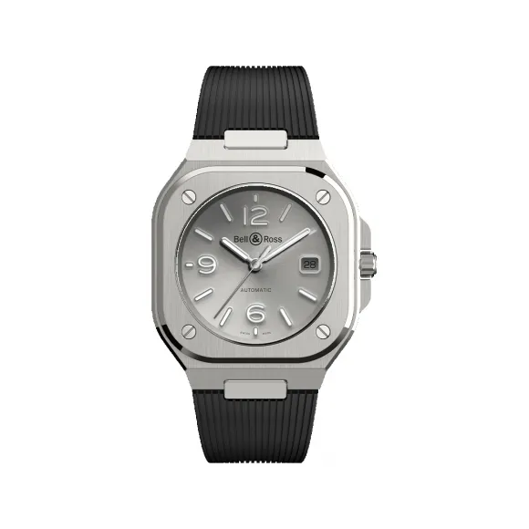 柏莱士/Bell&ross Instruments 系列 40MM 磨砂抛光精钢 自动机械机芯 男表 BR05A-GR-ST-SRB