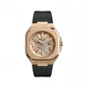 柏莱士/Bell&ross Instruments 系列 40MM 磨砂与抛光18K玫瑰金 自动机械机芯 男表 BR05A-PG-SK-PG-SRB
