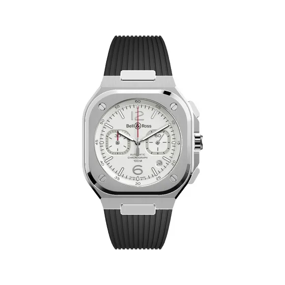 柏莱士/Bell&ross Instruments 系列 42MM 磨砂与抛光精钢 自动机械机芯 男表 BR05C-SI-ST-SRB