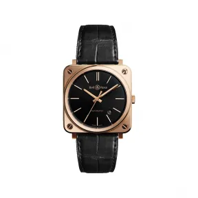 柏莱士/Bell&ross Instruments 系列 39MM 经过抛光和缎光处理的不锈钢 自动机械机芯 男表 BRS92-BL-PG-SCR
