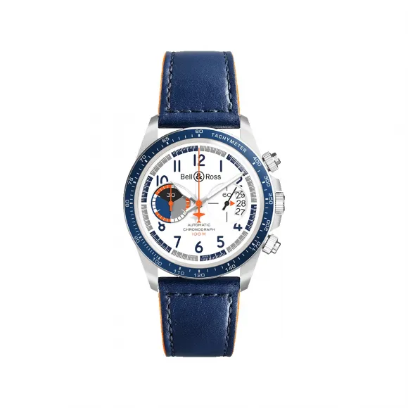 柏莱士/Bell&ross vintage 系列 41MM 磨砂-抛光精钢 自动机械机芯 男表 BRV294-BB-ST-SCA