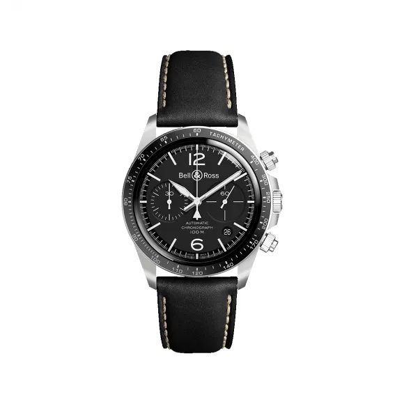 柏莱士/Bell&ross vintage 系列 41MM 磨砂抛光精钢 自动机械机芯 男表 BRV294-BL-ST-SCA