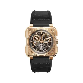 柏莱士/Bell&ross Experimental 系列 45MM 18K 玫瑰金 手动机械机芯 男表 BRX1-CHTB-PG