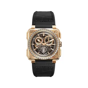 柏莱士/Bell&ross Experimental 系列 45MM 18K 玫瑰金 手动机械机芯 男表 BRX1-CHTB-PG-D