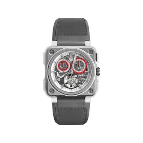 柏莱士/Bell&ross Experimental 系列 45MM 微喷钛金属和亚光白色陶瓷 手动机械机芯 男表 BRX1-CHTB-WHC