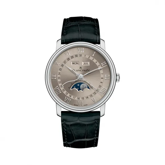 宝珀/Blancpain Villeret系列 18kt 自动机械机芯 男表 6654-1504-55B