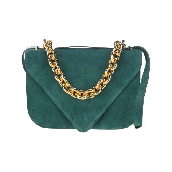 葆蝶家/Bottega Veneta 绿色 绒面革链条安装包 21A667398V09C1