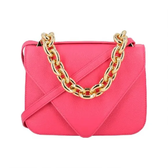 葆蝶家/Bottega Veneta 白色 粒面皮革链条信封安装包 21A667399V12M0