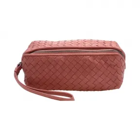 葆蝶家/Bottega Veneta  粉红色 羊皮 化妆包 292510-V001N-7901