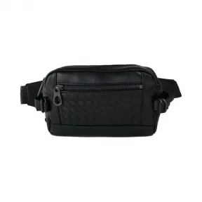 葆蝶家/Bottega Veneta 通用 黑色 尼龙 腰包 548220-VQ129-1000