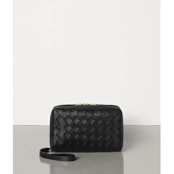 葆蝶家/Bottega Veneta INTRECCIATO编织小羊皮化妆包 592693VO0BI1000