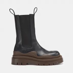 葆蝶家/Bottega Veneta 黑色、棕色 BV Tire皮靴 630297-VBS50-1024