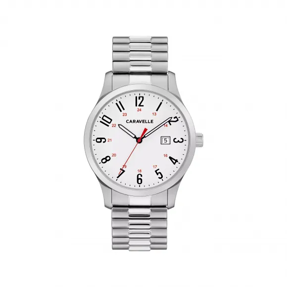 宝路华/Bulova Caravelle系列 40 MM 不锈钢 石英机芯 手表 43B153