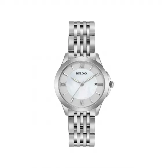 宝路华/Bulova Classic系列 27.00 MM 不锈钢 石英机芯 女表 96M151